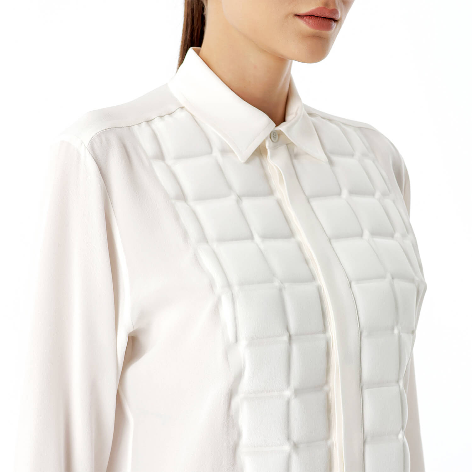 Bottega Veneta - White Padded Long Shirt